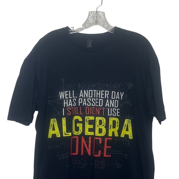 Funny Algebra Joke Graphic Tshirt Mens Large Black Gildan - Picture 3 of 8